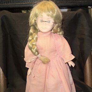 Source Unknown Pink Dress Doll with Blonde Hair